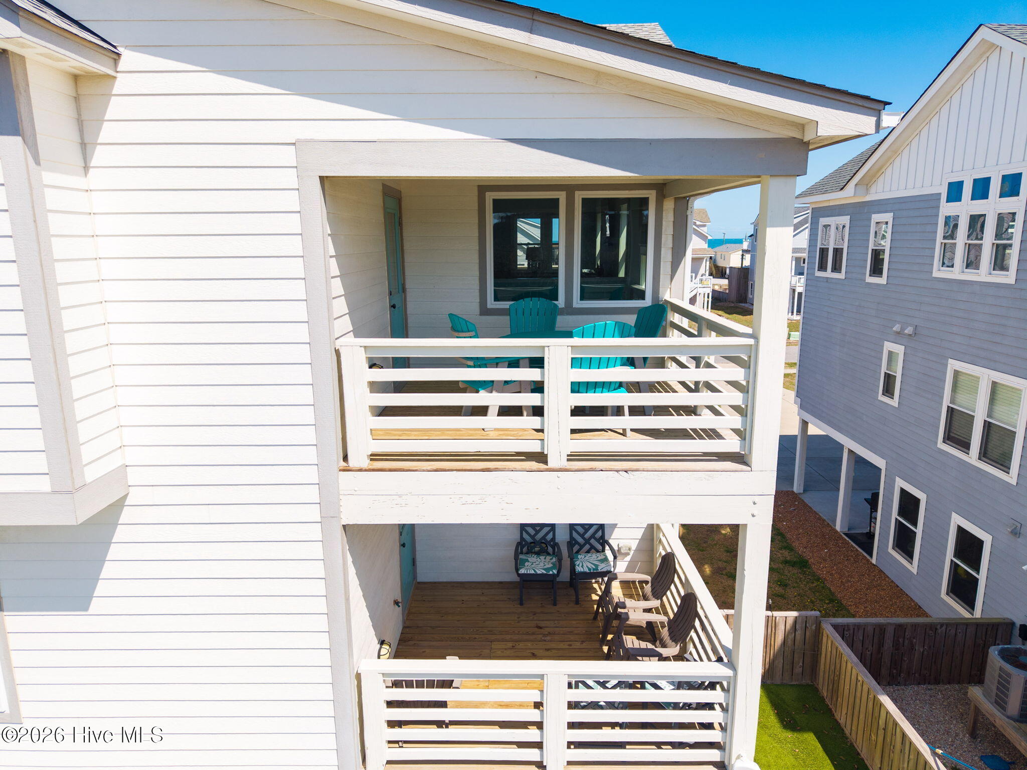 Rear 2nd and 3rd floor porches