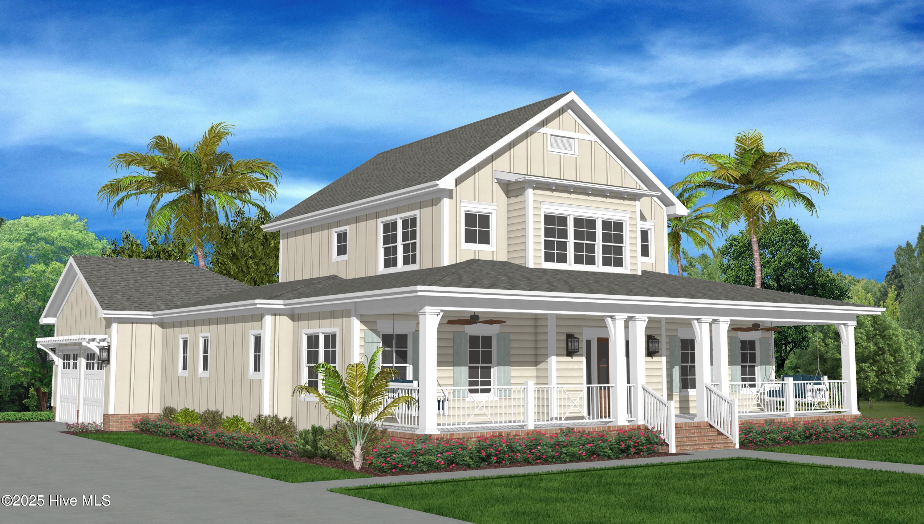 This refreshing new construction home is sure to delight with luxury finishes, located just a few blocks to the beach & situated 1.5 lots with an inground pool. Introducing the ''Seaholly Cottage'' by 12 time Diamond Award winning builder, SeaCoast Homes! This unique floor plan gives a toast to Southern Charm with an inviting full width covered front porch and foyer entry with gorgeous herringbone tile floor. The open floor plan flows into the family room with soaring ceilings, exposed architectural beams and modern electric fireplace with stunning tile, built-ins and mantle finishes. The kitchen boasts a large island with countertop height seating and drop in sink draped in high end cabinetry & appliance package, tile backsplash and LED toe-kick & undercabinet lighting ambiance. A butler's pantry with more built in cabinets adds to the ensemble. A spacious dining room borders the kitchen creating a space ideal for hosting friends and loved ones. The ground floor master bedroom provides a spacious retreat enhanced by a decorative tray ceiling with led uplighting, walk-in closet with boutique built-ins and a luxurious master bath stunning tile shower. A Lundry room and guest bath complete the main floor. Upstairs hosts two additional spacious bedrooms with a jack & jill bath and offering a separate space for guests. This home encourages outdoor living with a huge 21'x12' screened in porch overlooking the fully fenced yard and large 26'4'' X 11.5' in ground pool & outdoor shower. An attached two-car garage is ready for your golf cart, vehicles & toys or workshop. You will love the luxury design details and finishes throughout this home and the unseen quality and care taken to provide maximum comfort. The encapsulated attic, insulated interior walls, DP50 storm rated windows and doors, high efficiency HVAC & high-end appliances ensure a level of consistent quality, quiet and comfort to enhance the pleasing aesthetics expected in a SeaCoast home.