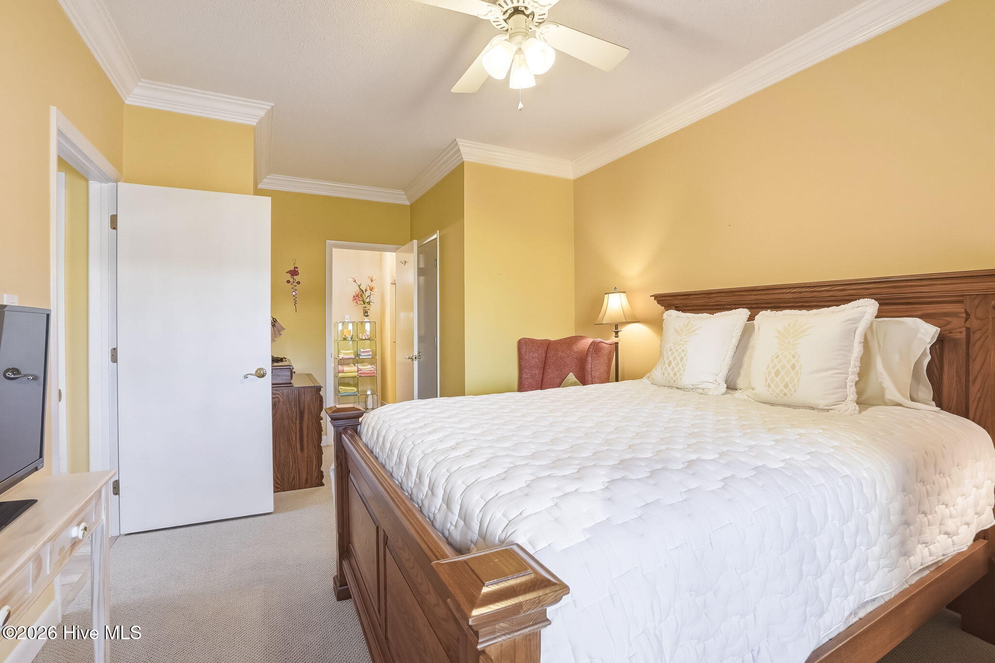 East Wing Principal ensuite with bathroom towards the back of the photo