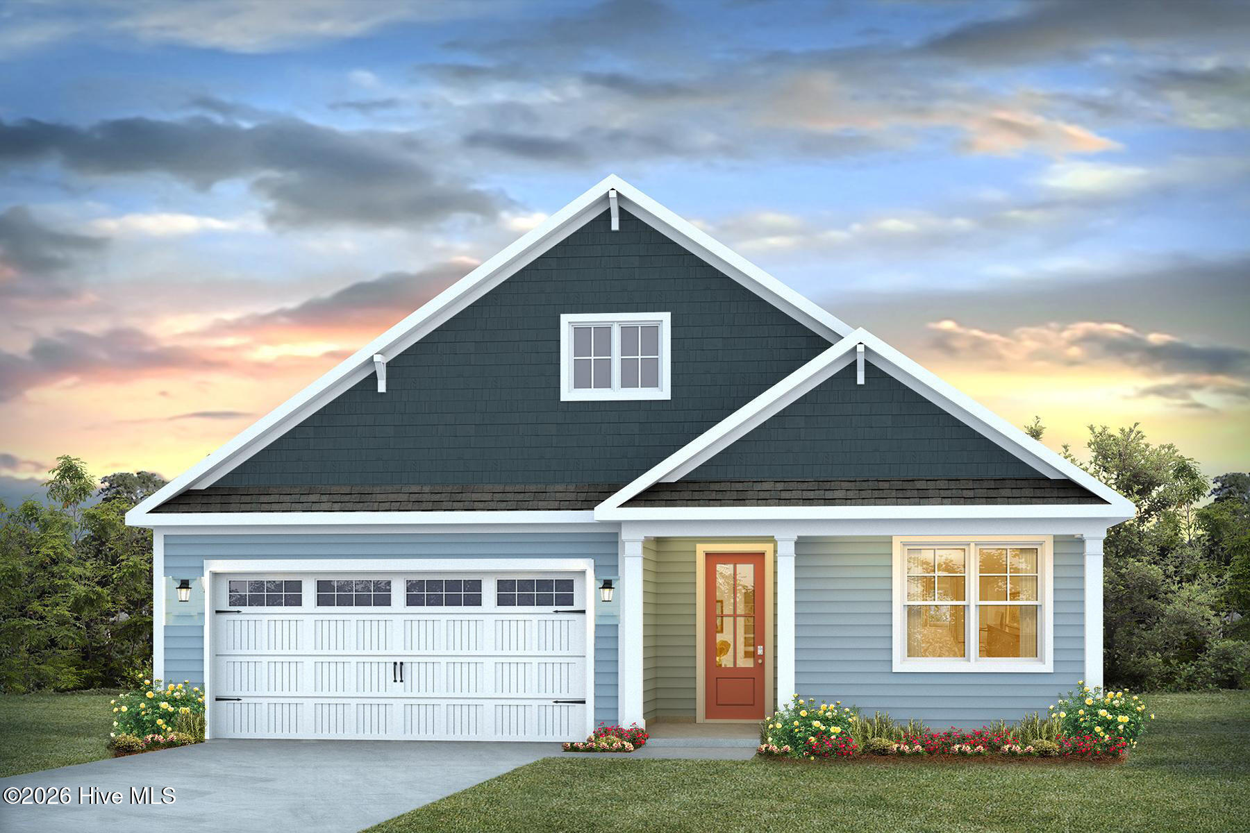 Photo is of a completed, similar home. Actual colors may vary