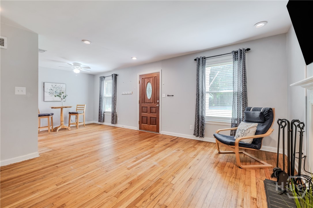 Hardwood floors throughout the house