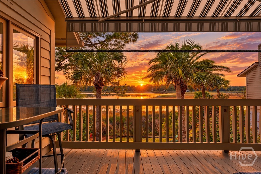 Balcony off of Living Area with awning and amazing views!