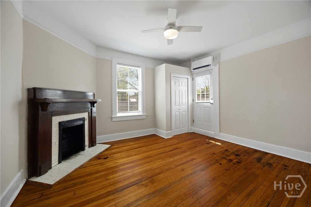 Primary bedroom with historic character
