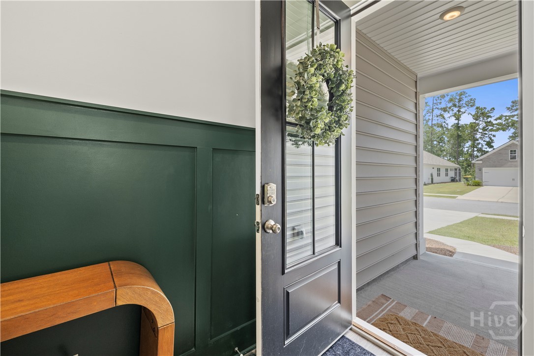 Front door view looking outside the house