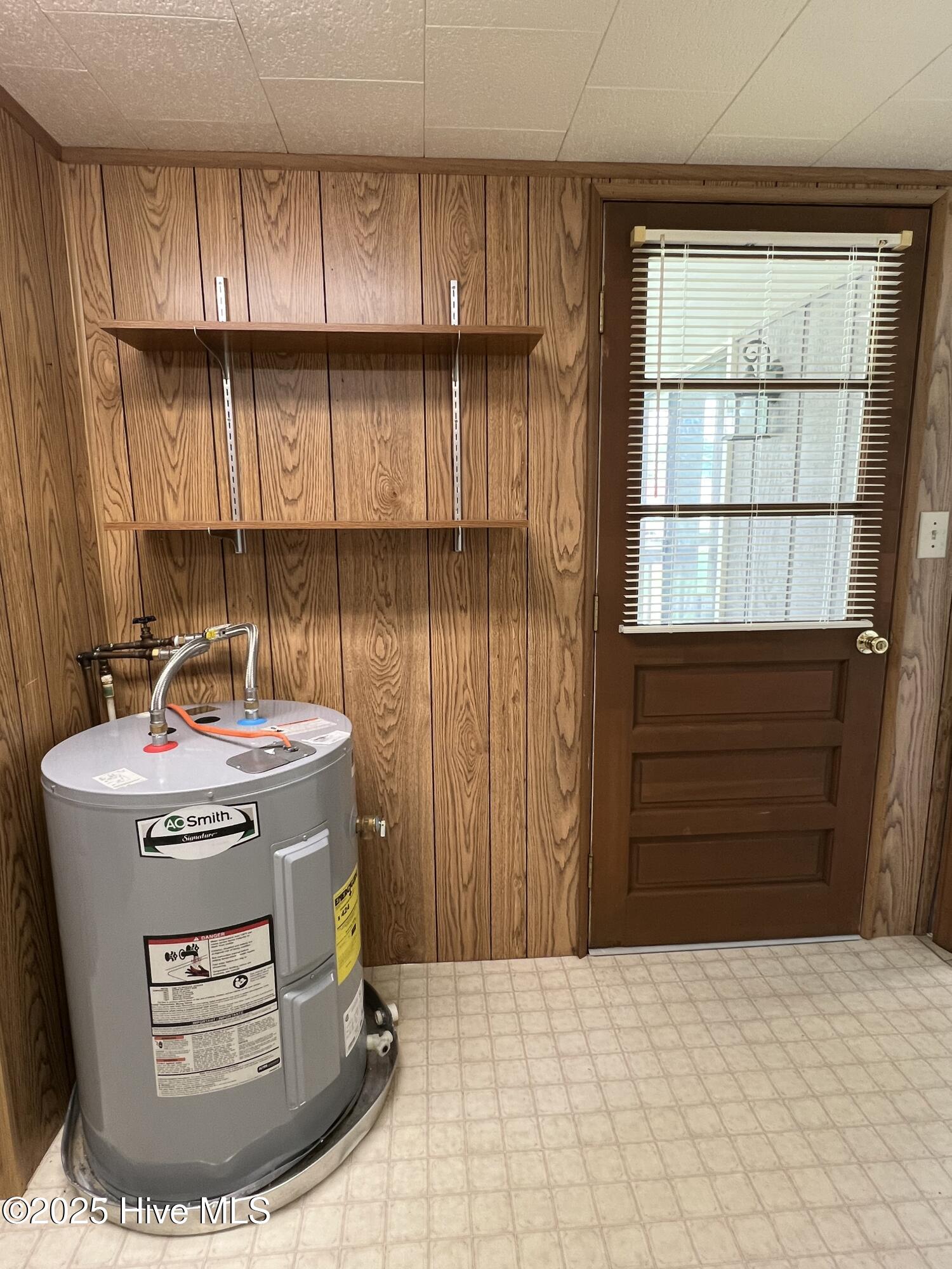 water heater in laundry room