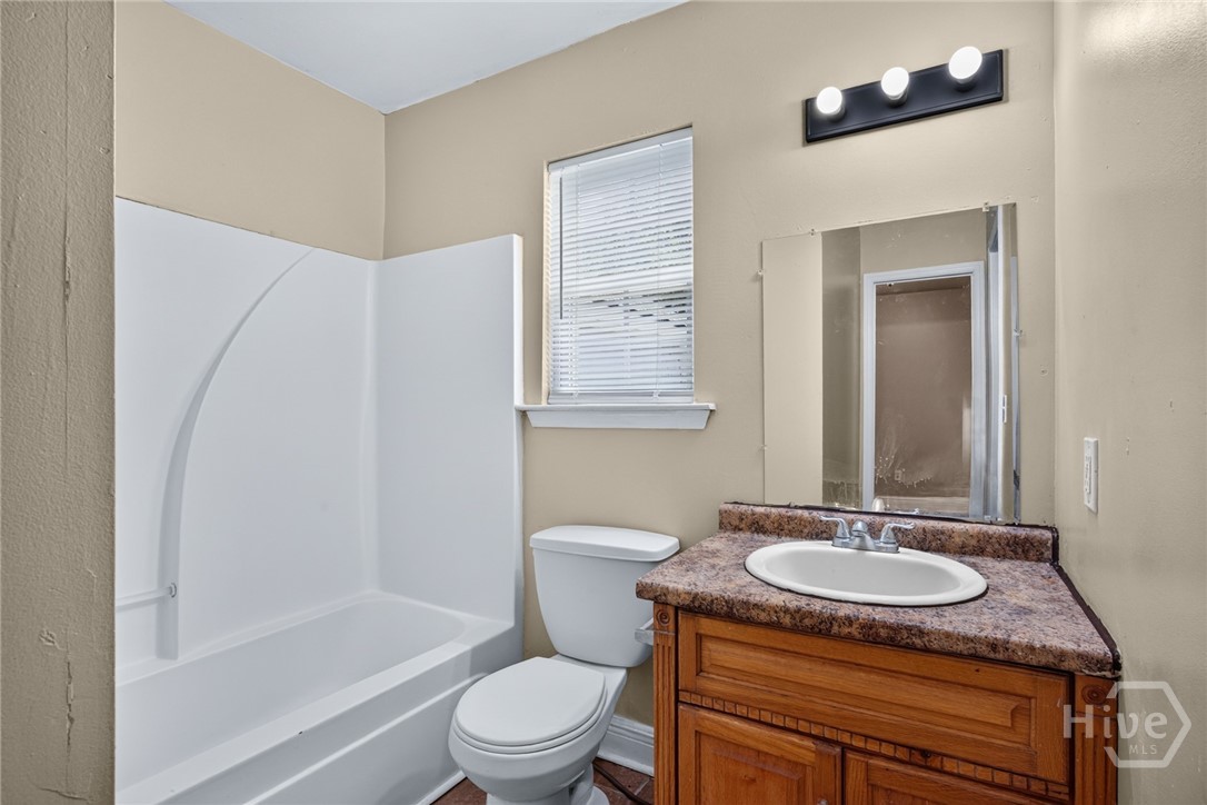 Primary bathroom upstairs