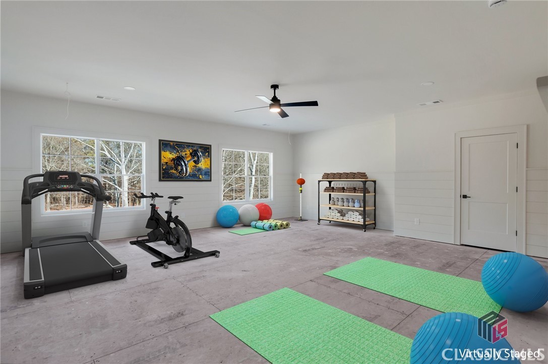 Bedroom - Virtually Staged as Exercise Room