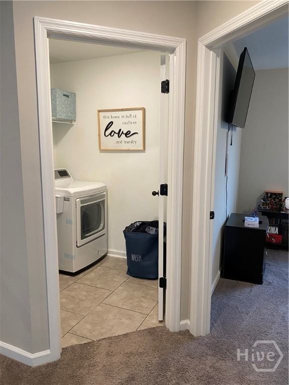 Upstairs laundry room