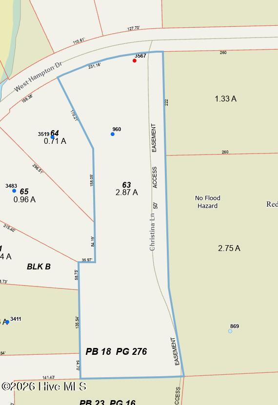 960 Christina Ln - Lot 63A GIS Road View