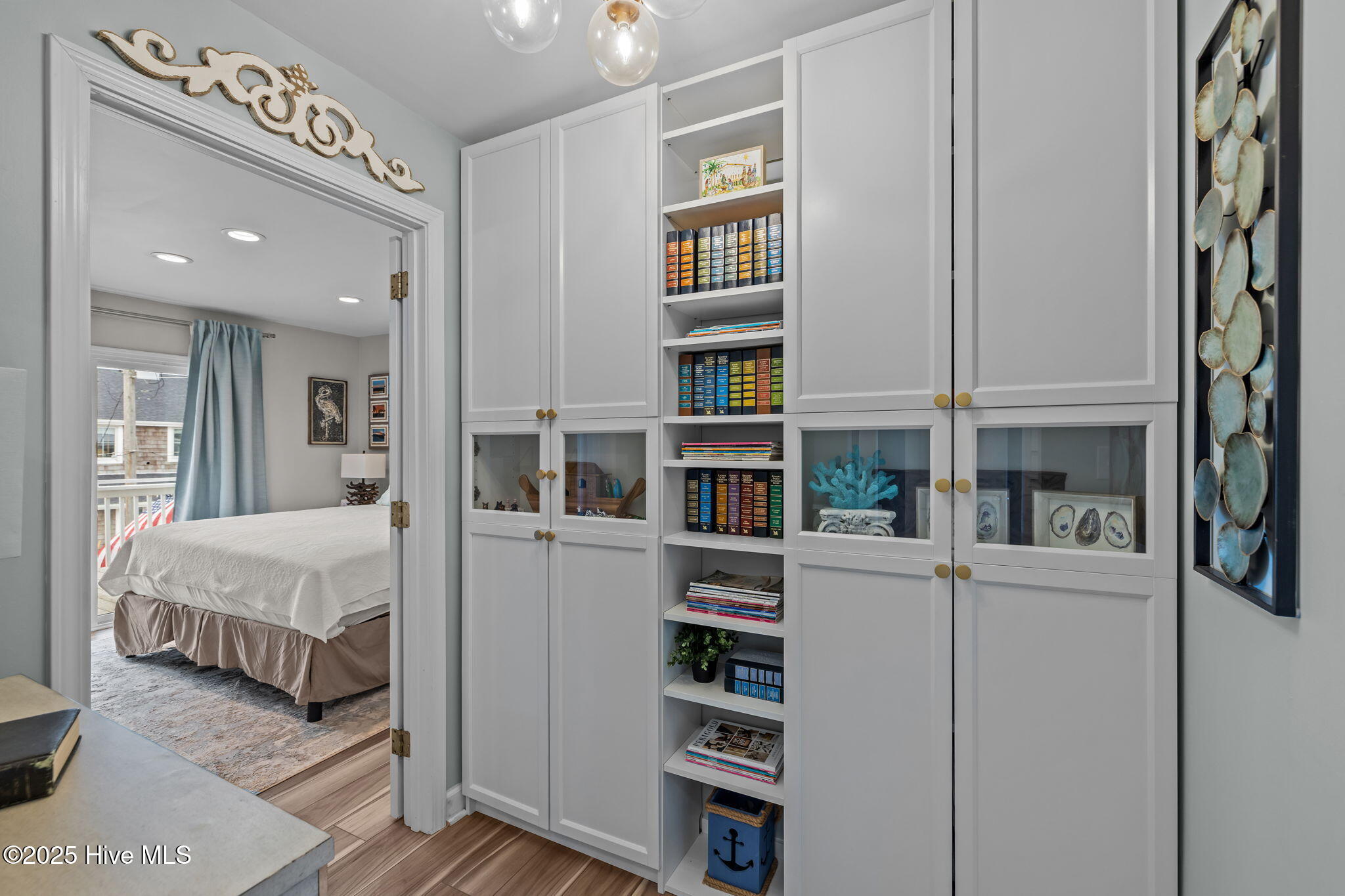 Hallway with Built-In Shelving