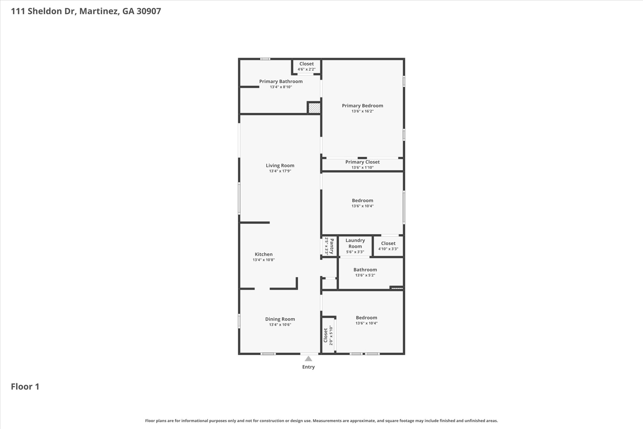Mobile Home For Sale - 111 Sheldon Drive<br/> Martinez, GA 30907
