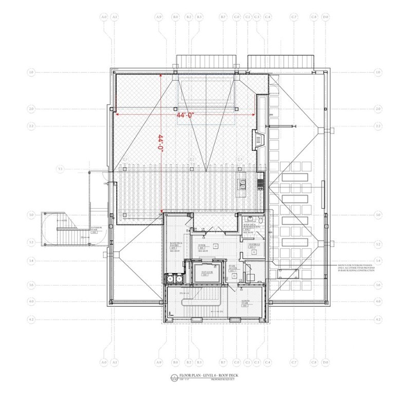 Sample Rooftop Layout - All plans and dimensions are approximate and subject to change without notice. Plans and room dimensions may vary accordingly to elevation.