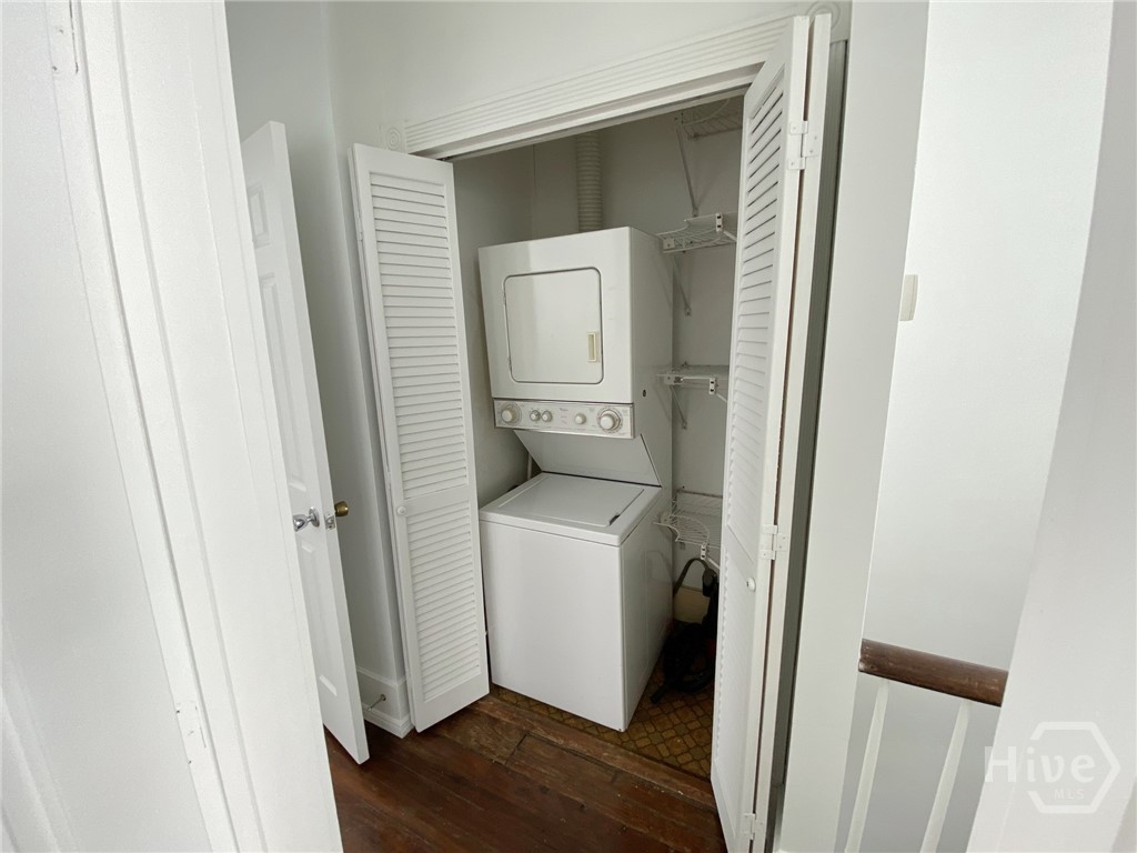 Stack washer and dryer
