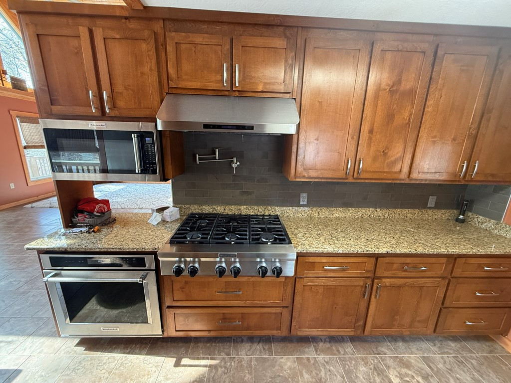 Gas cook top and separate oven