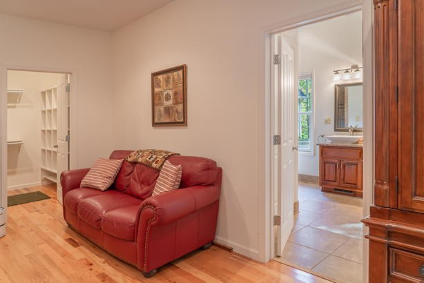 View to bath and closet