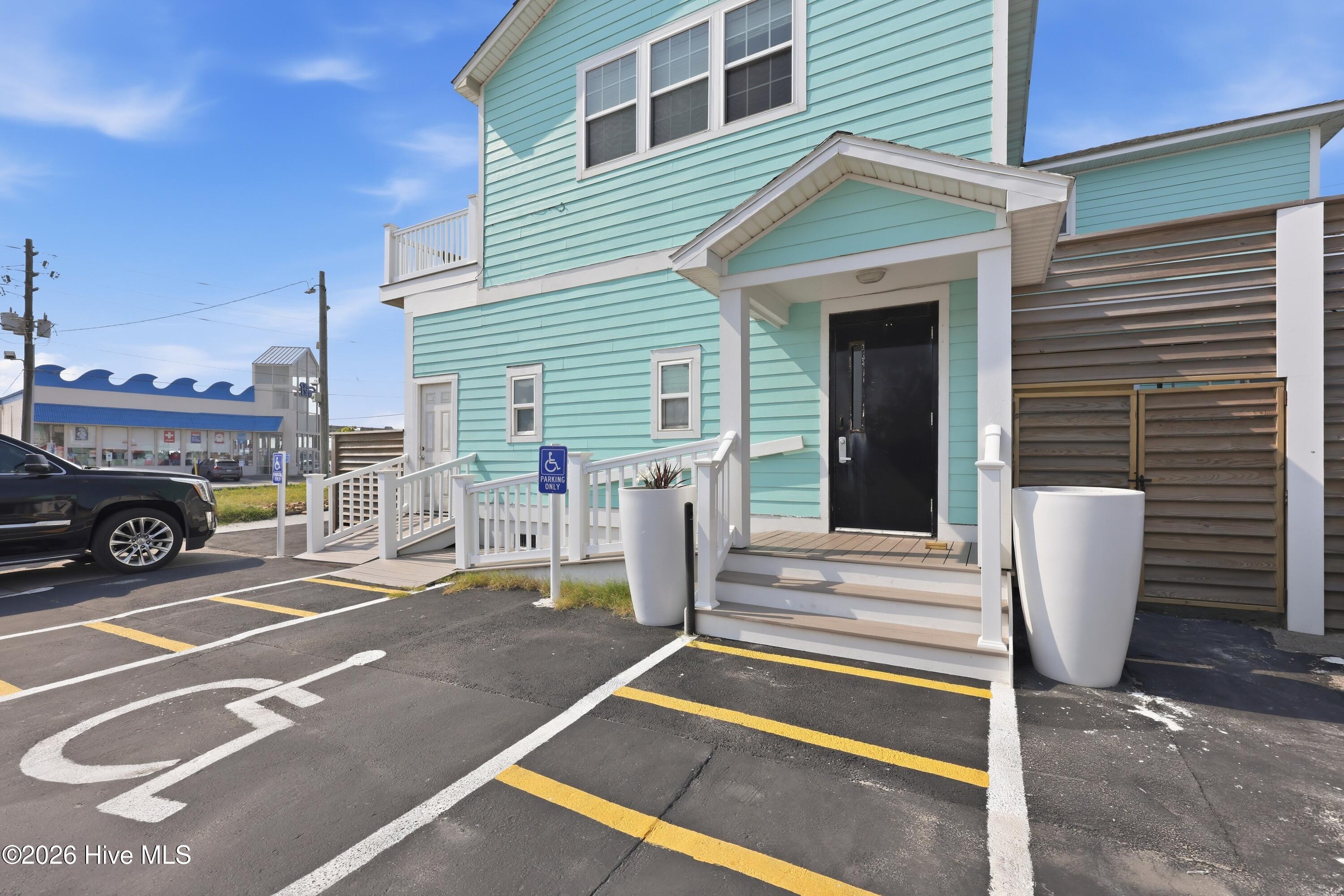 Additional rear exit from restaurant.