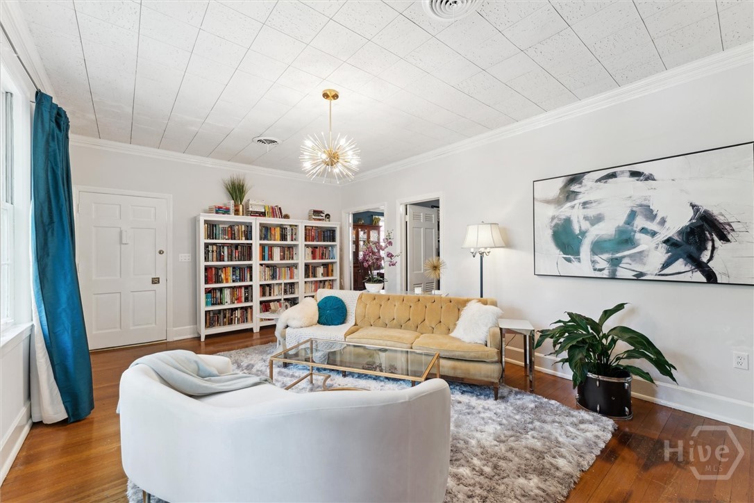 View from the living room towards the dining room.