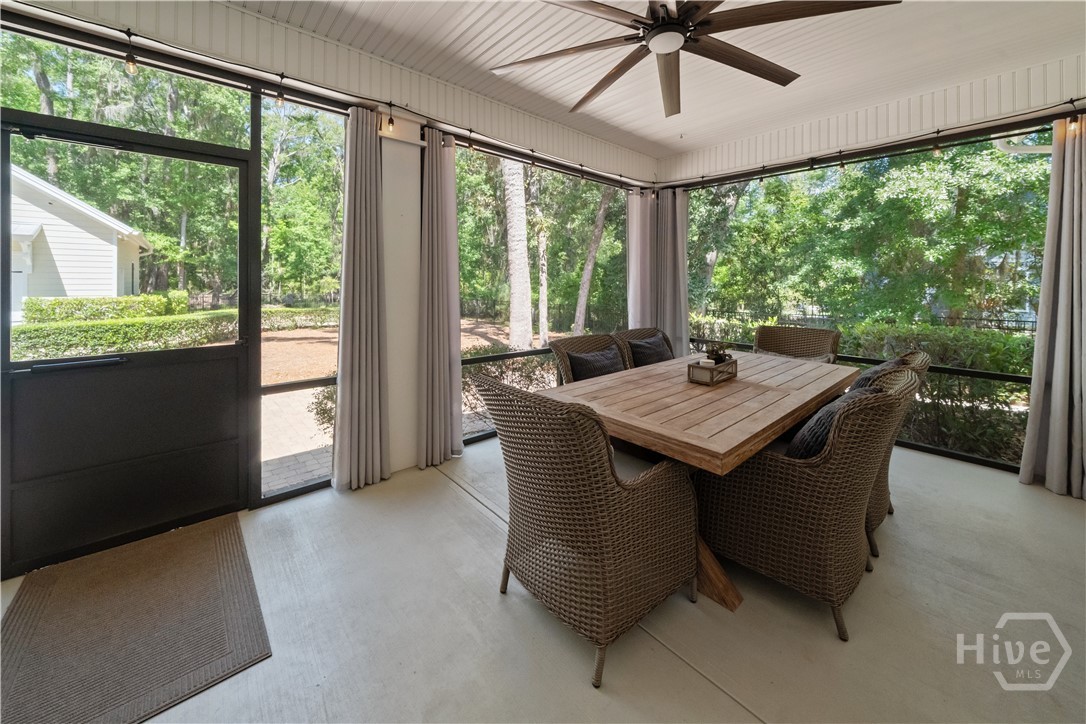 Screened back porch