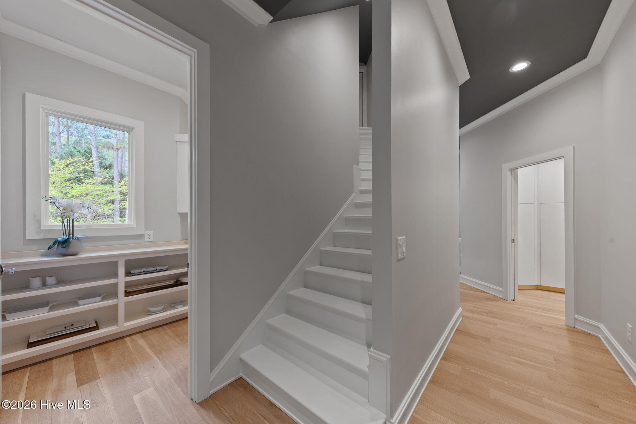 Pantry and Stairs to Over Garage Space