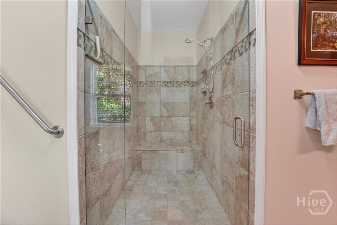 Primary walk-in shower