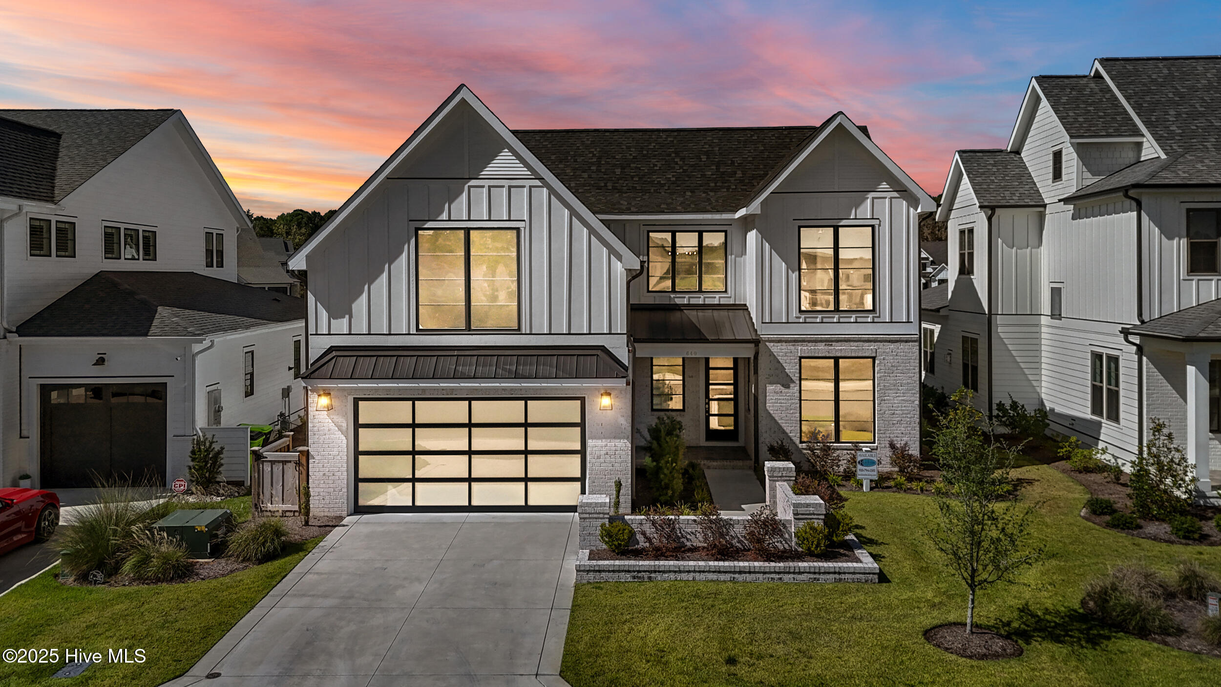 View of home at night