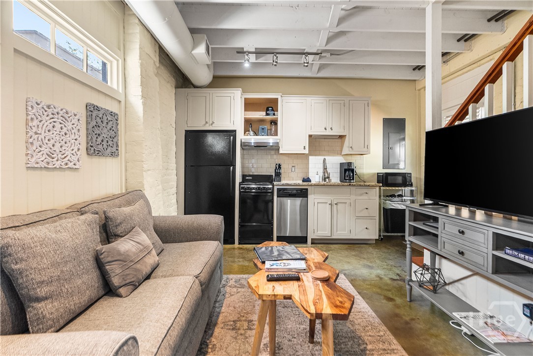 Light and bright living area.
