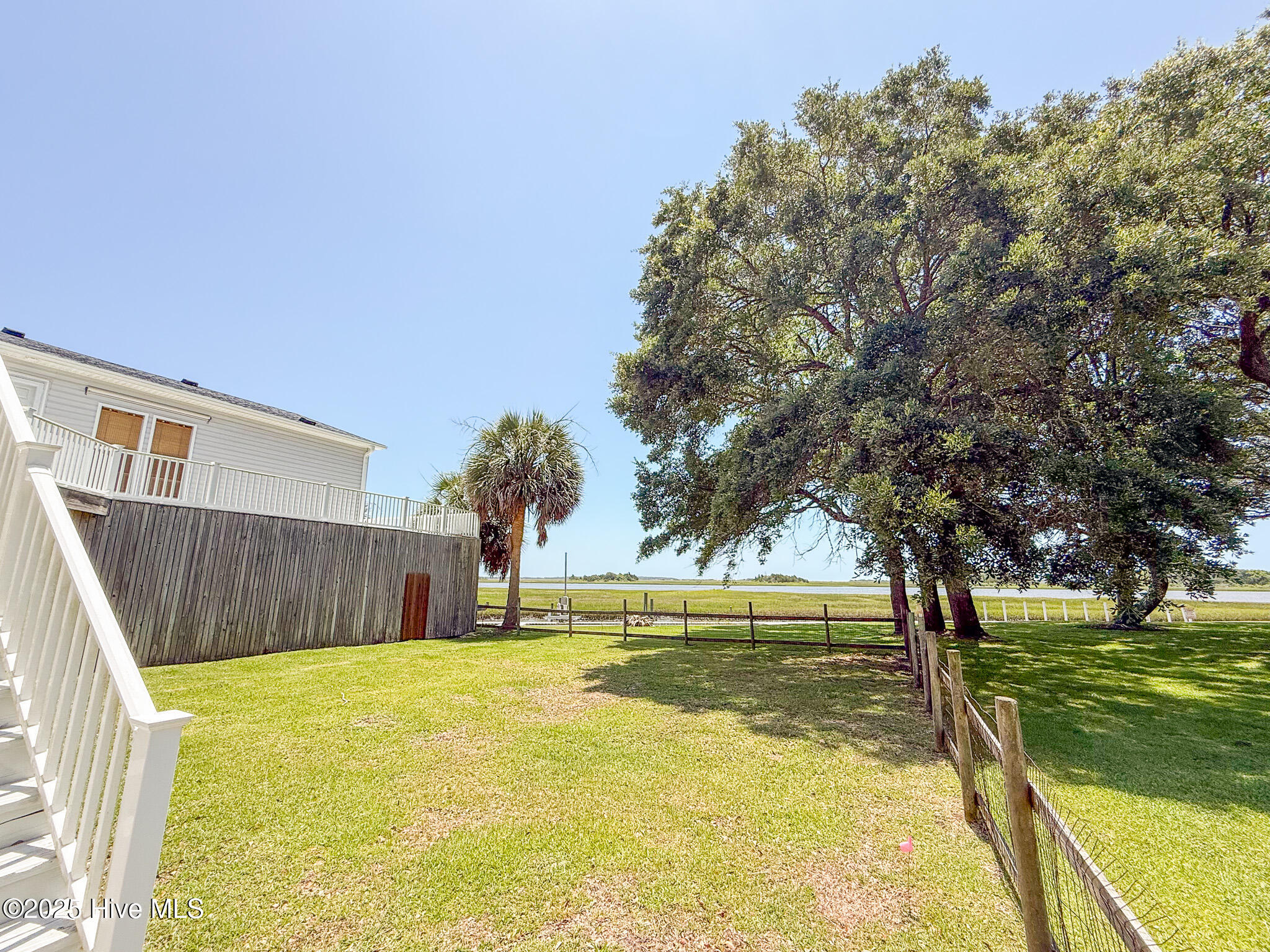 Fenced section of back yard