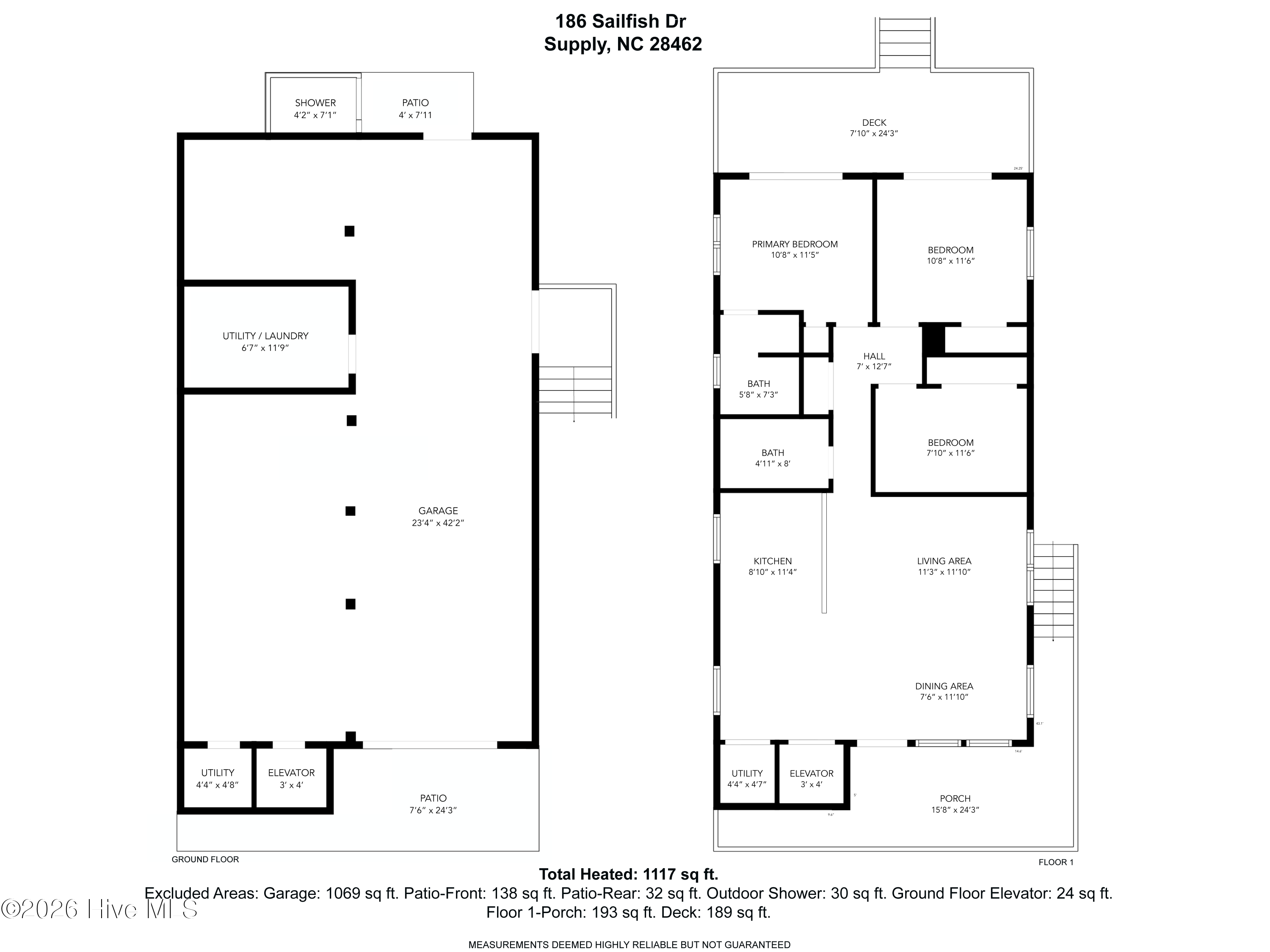 Exterior photo of 186 Sailfish Drive, Holden Beach, NC 28462. MLS: 100599508