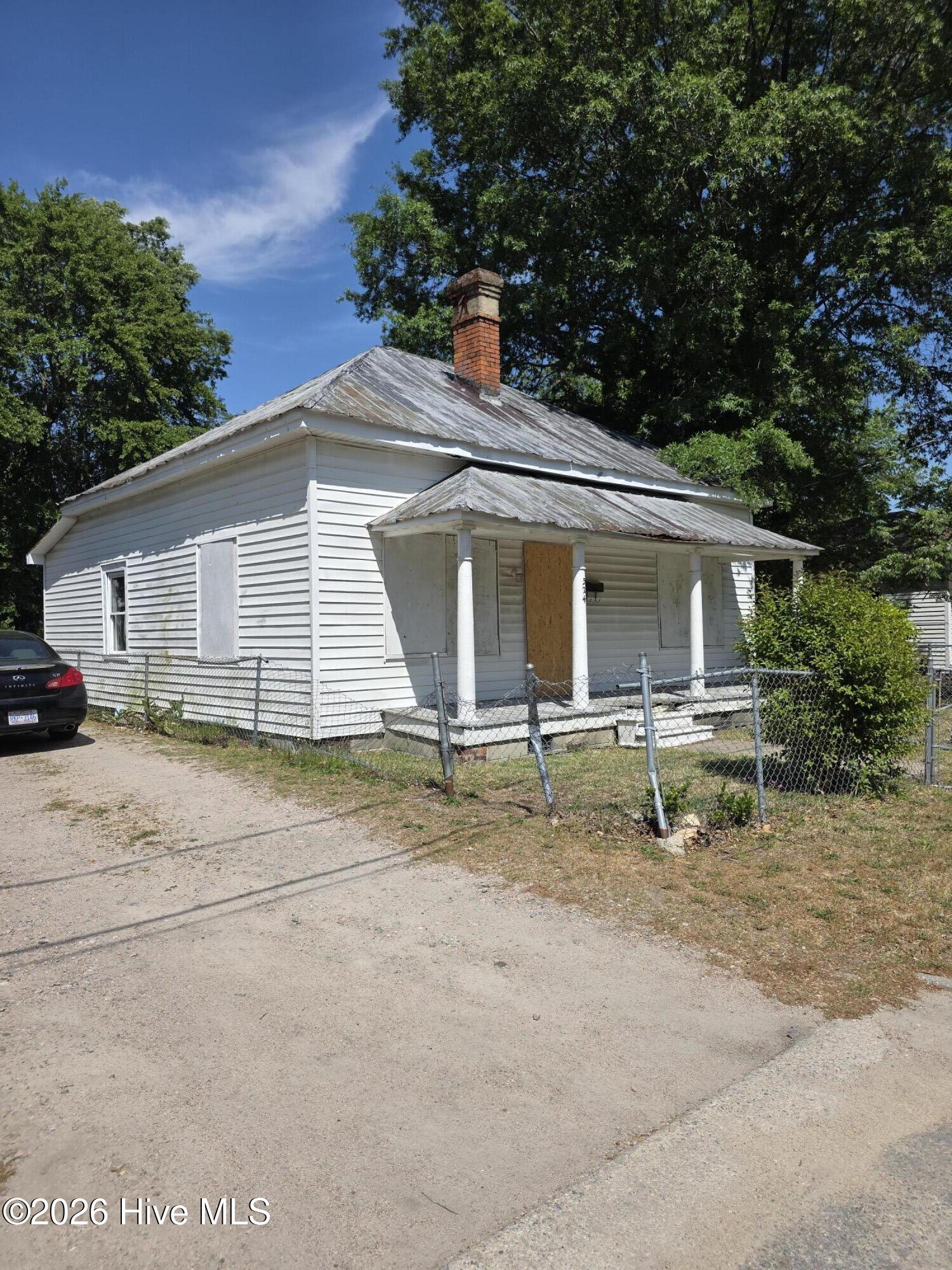 Left side of house