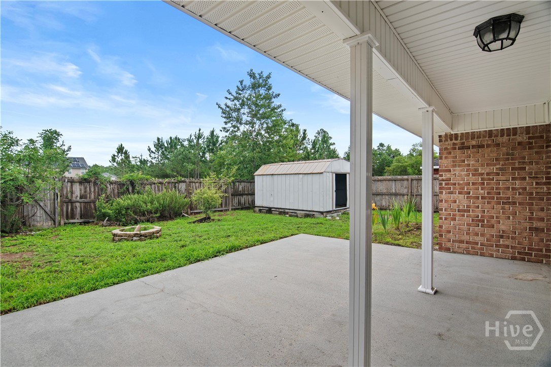 Covered back patio