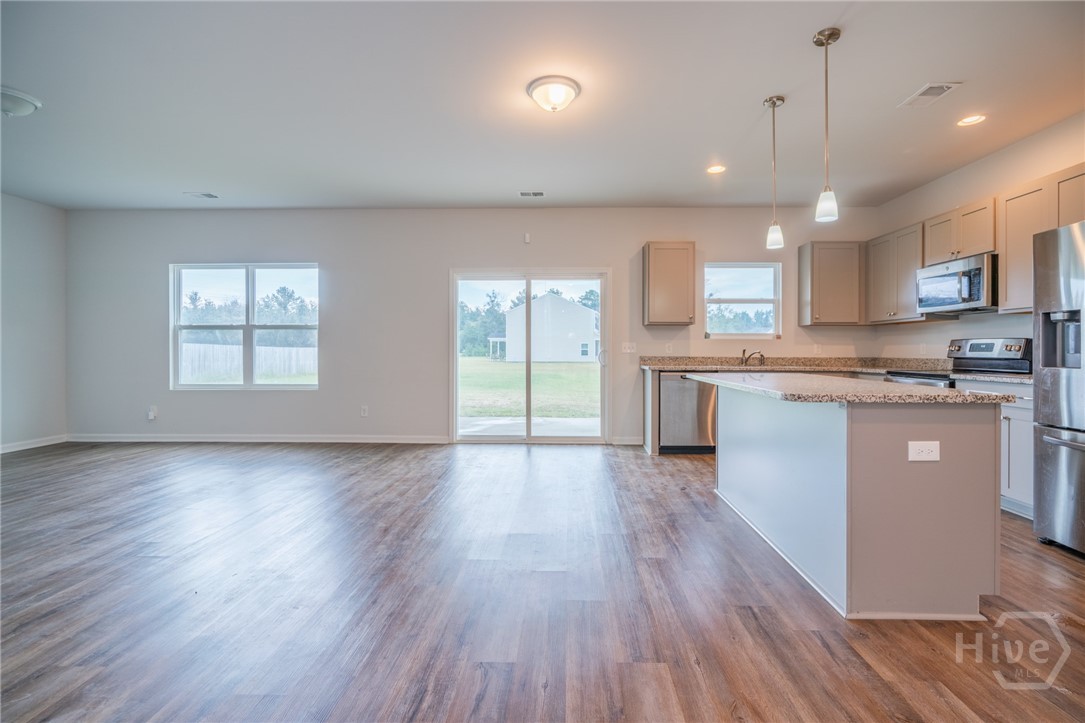 open kitchen and living room view