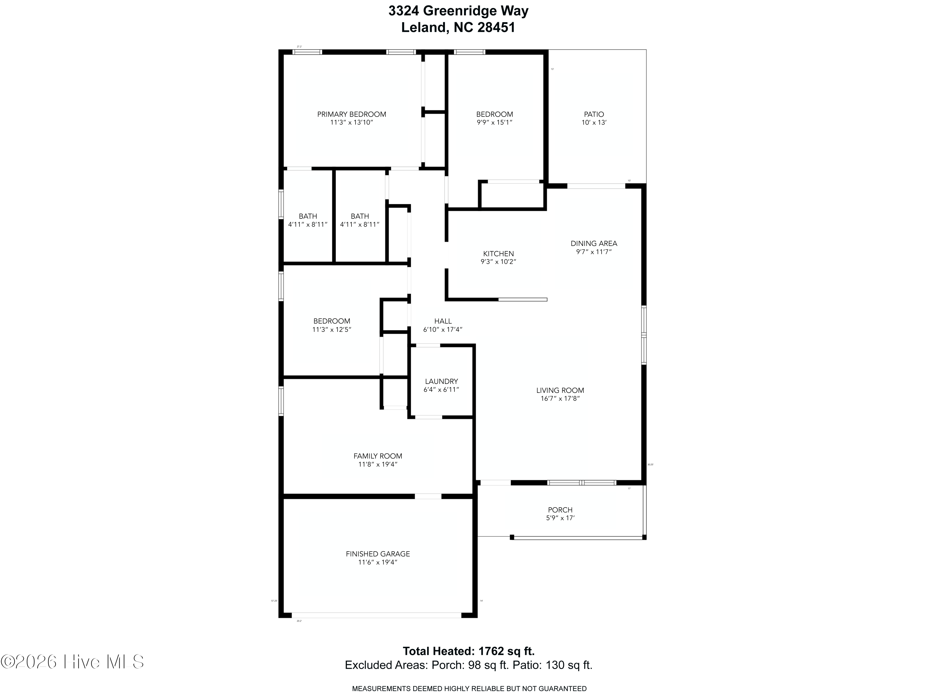 Exterior photo of 3324 Greenridge Way, Leland, NC 28451. MLS: 100604171