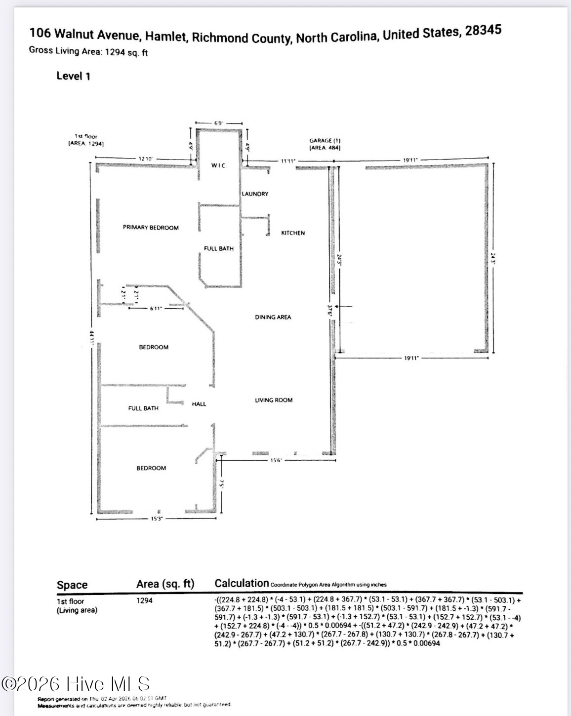 Homes For Sale - 106 Walnut Avenue<br/> Richmond County, Hamlet, NC 28345