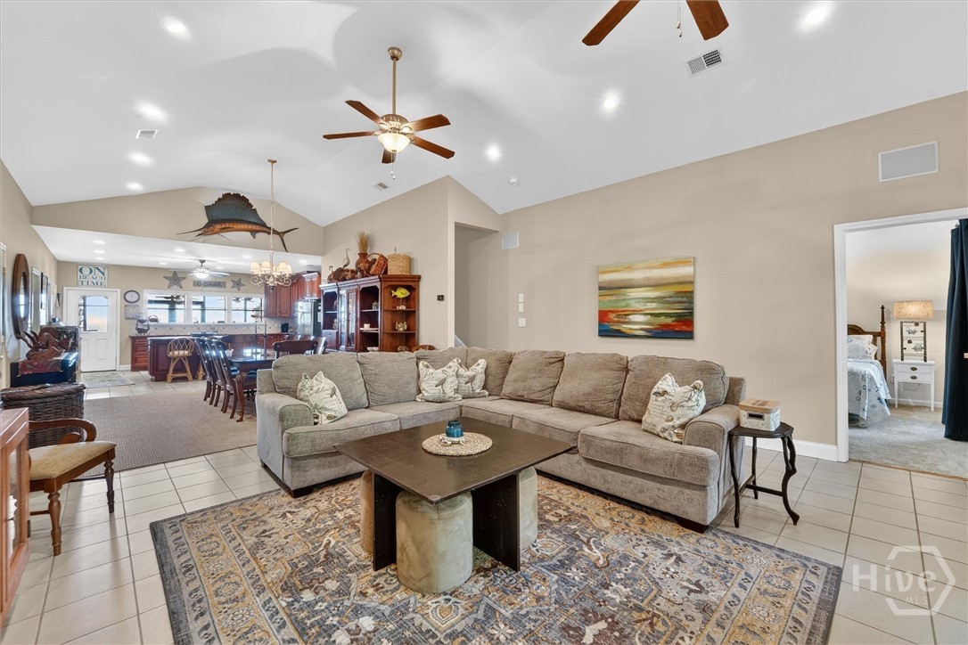 Family room, dining, and kitchen. Also visible: Guest suite #2