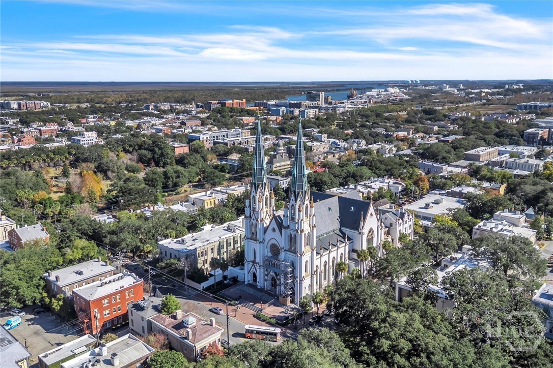 View of the cathedral one block away