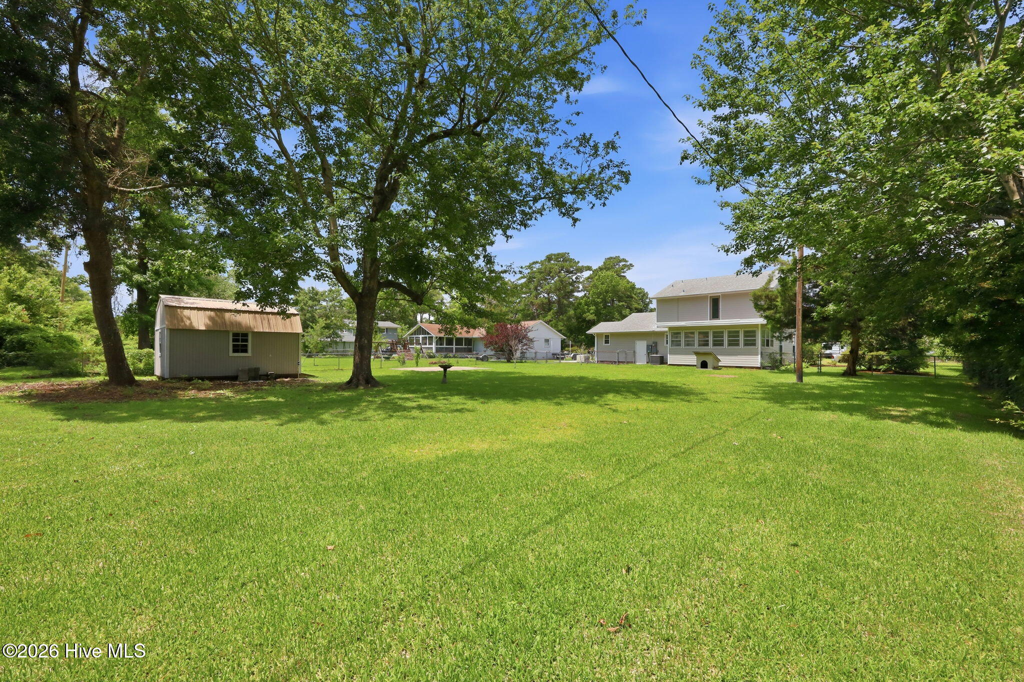 Fenced back yard