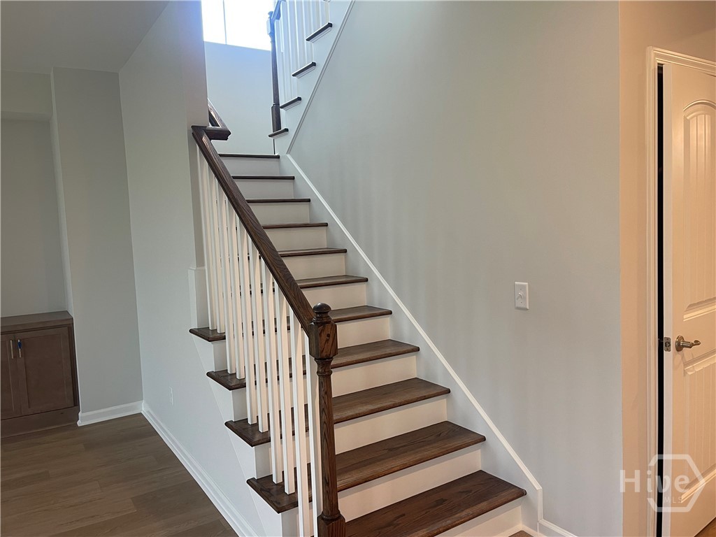 Hand Stained Wood Stairs