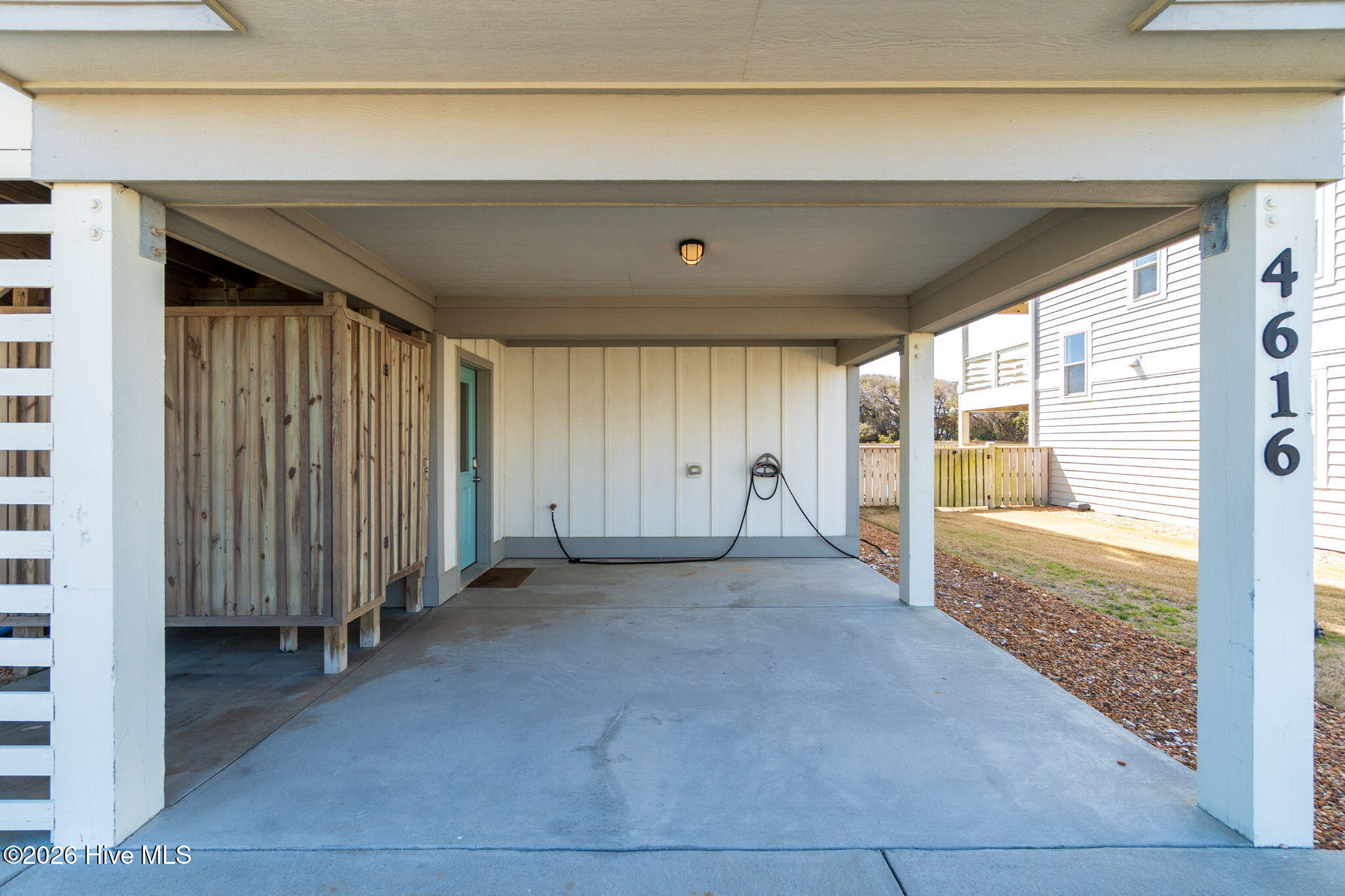carport and shower