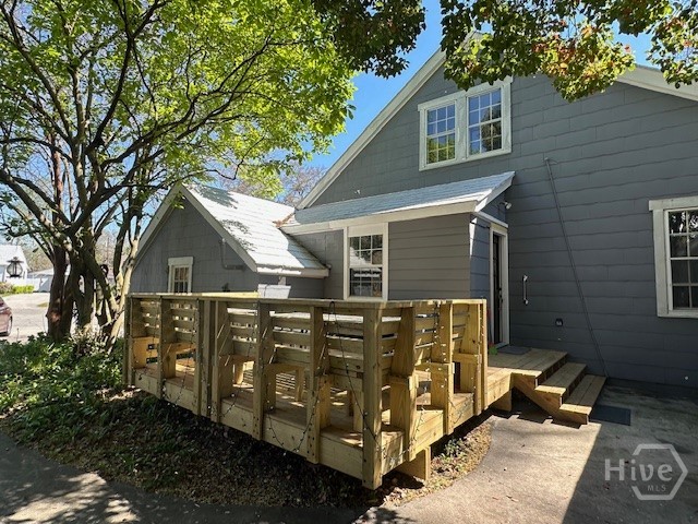 Deck and grill area off of Kitchen
