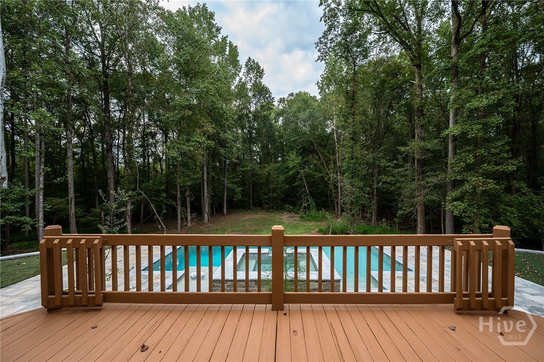 Back deck and pool