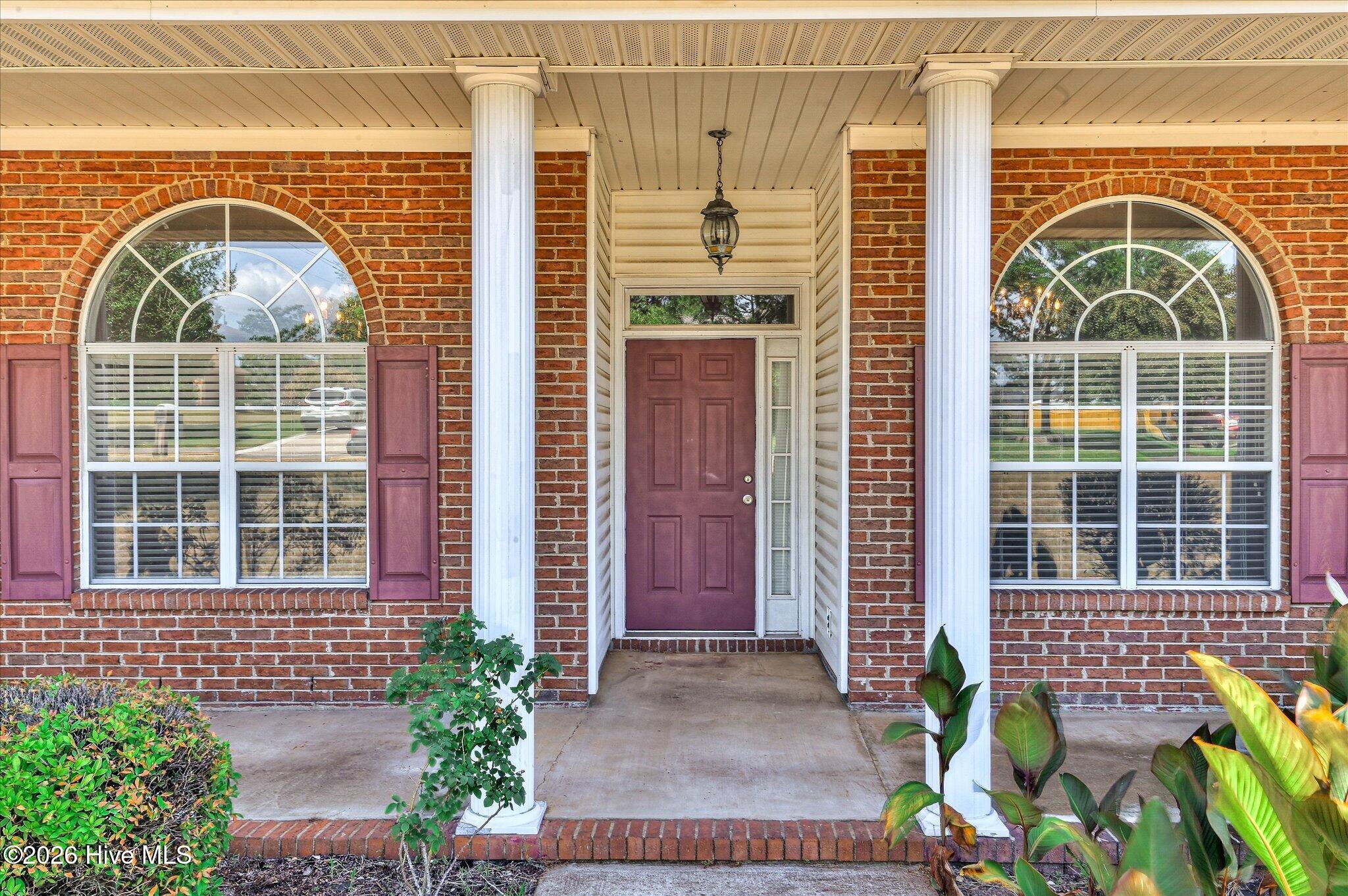 Beautiful front entrance with large porch
