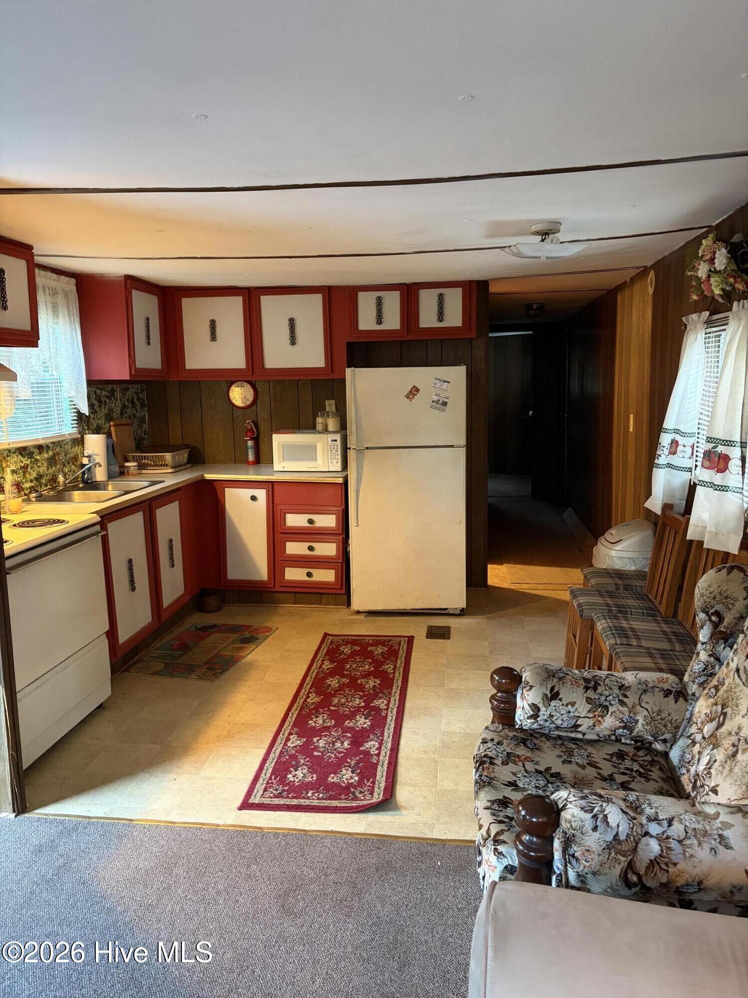 kitchen and dining area
