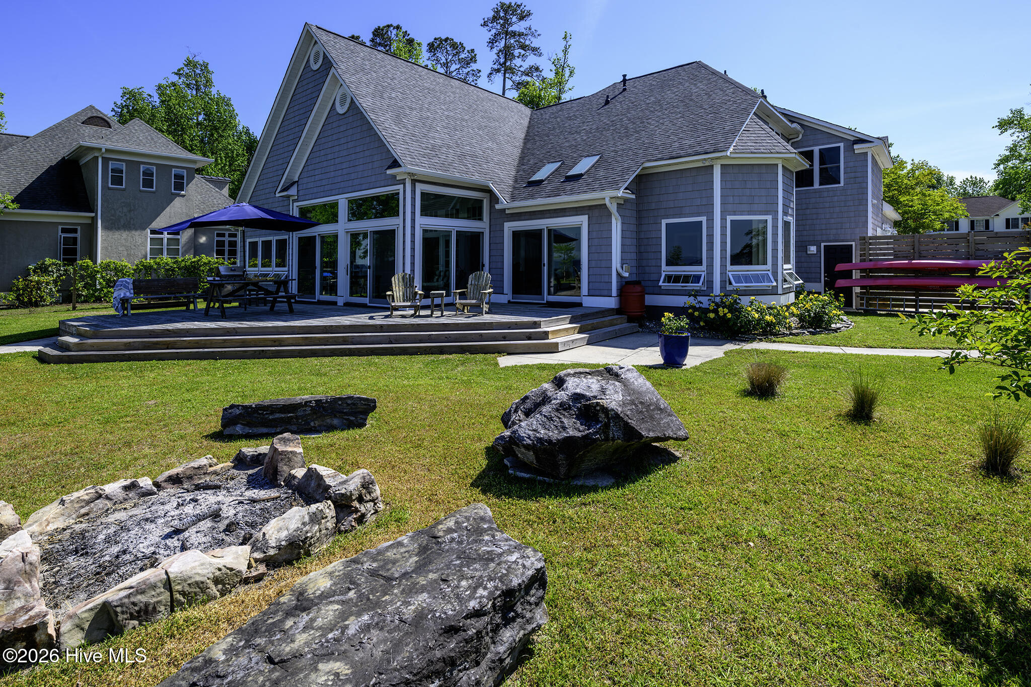 Fire Pit Area in Backyard