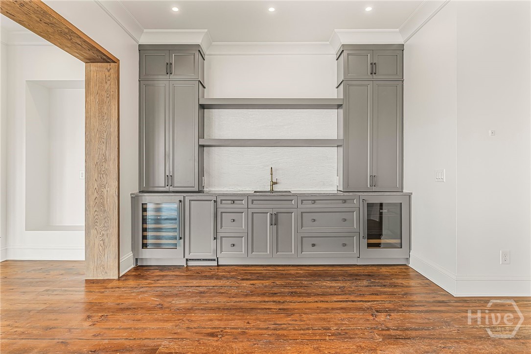 Wet bar off kitchen and open to the Great Room