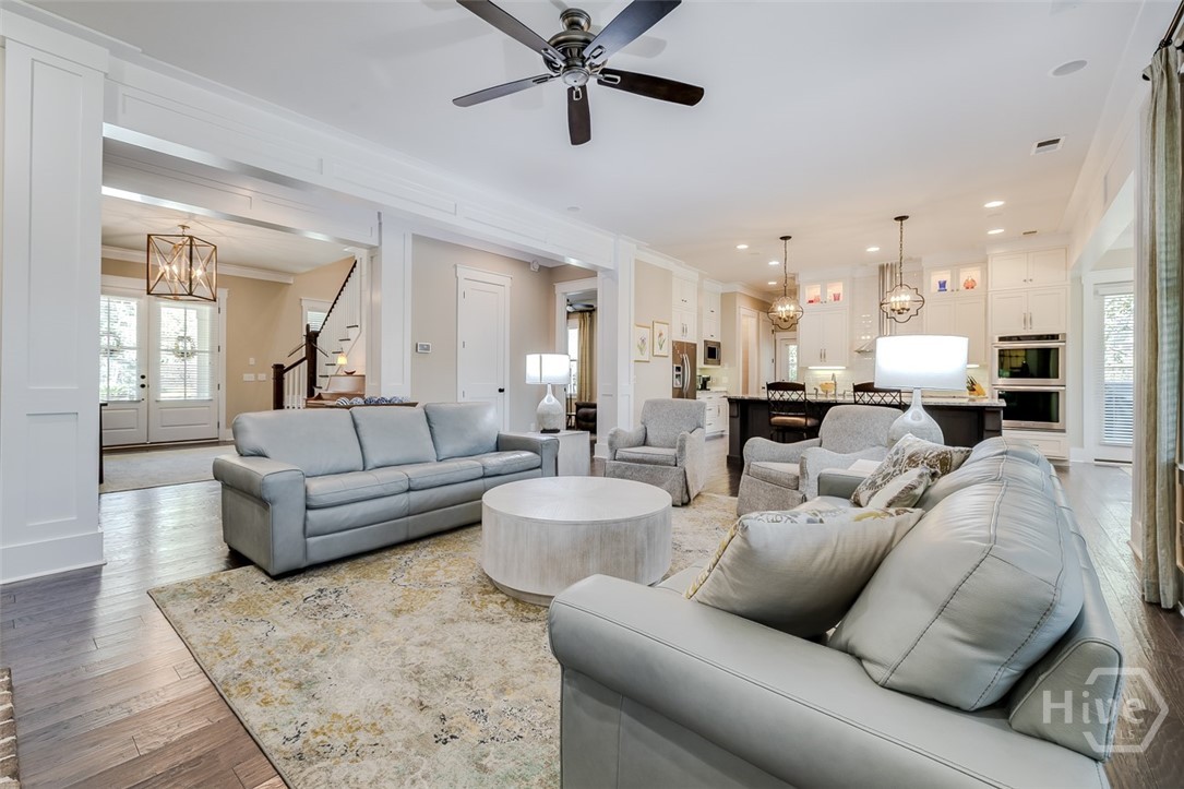 Open living room for entertaining