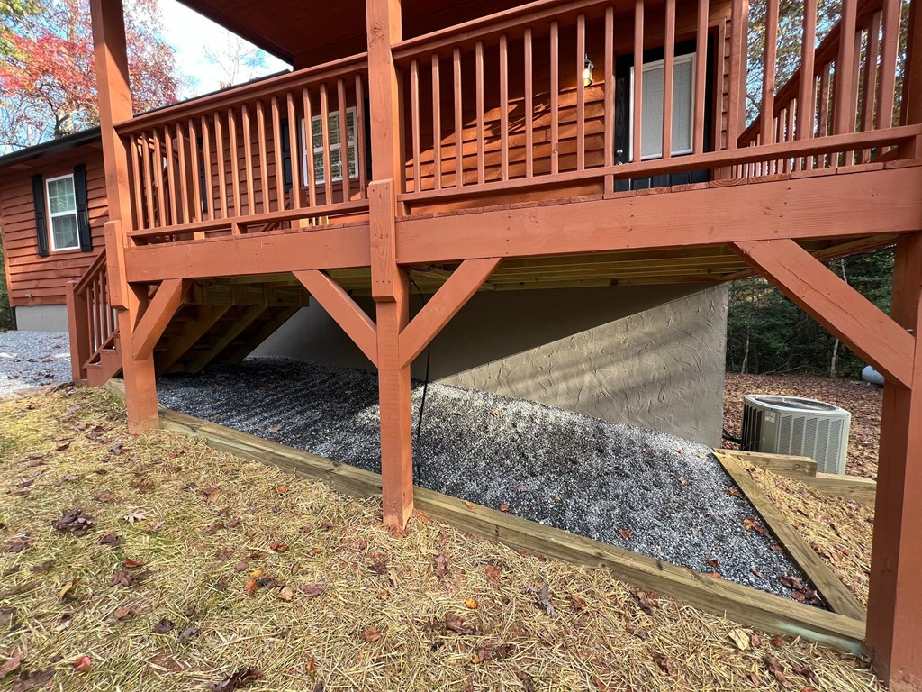 Back Deck Graveled Underneath