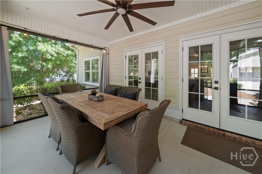 Screened back porch