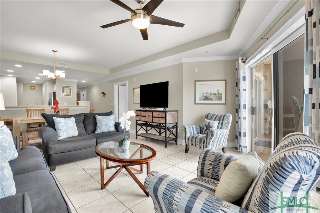 Living Room with Access to Balcony with Ocean View