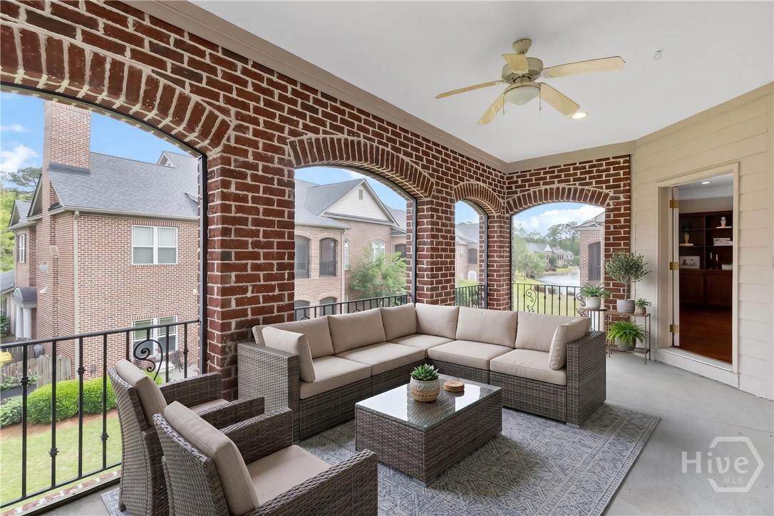 Covered Balcony - Virtually Staged