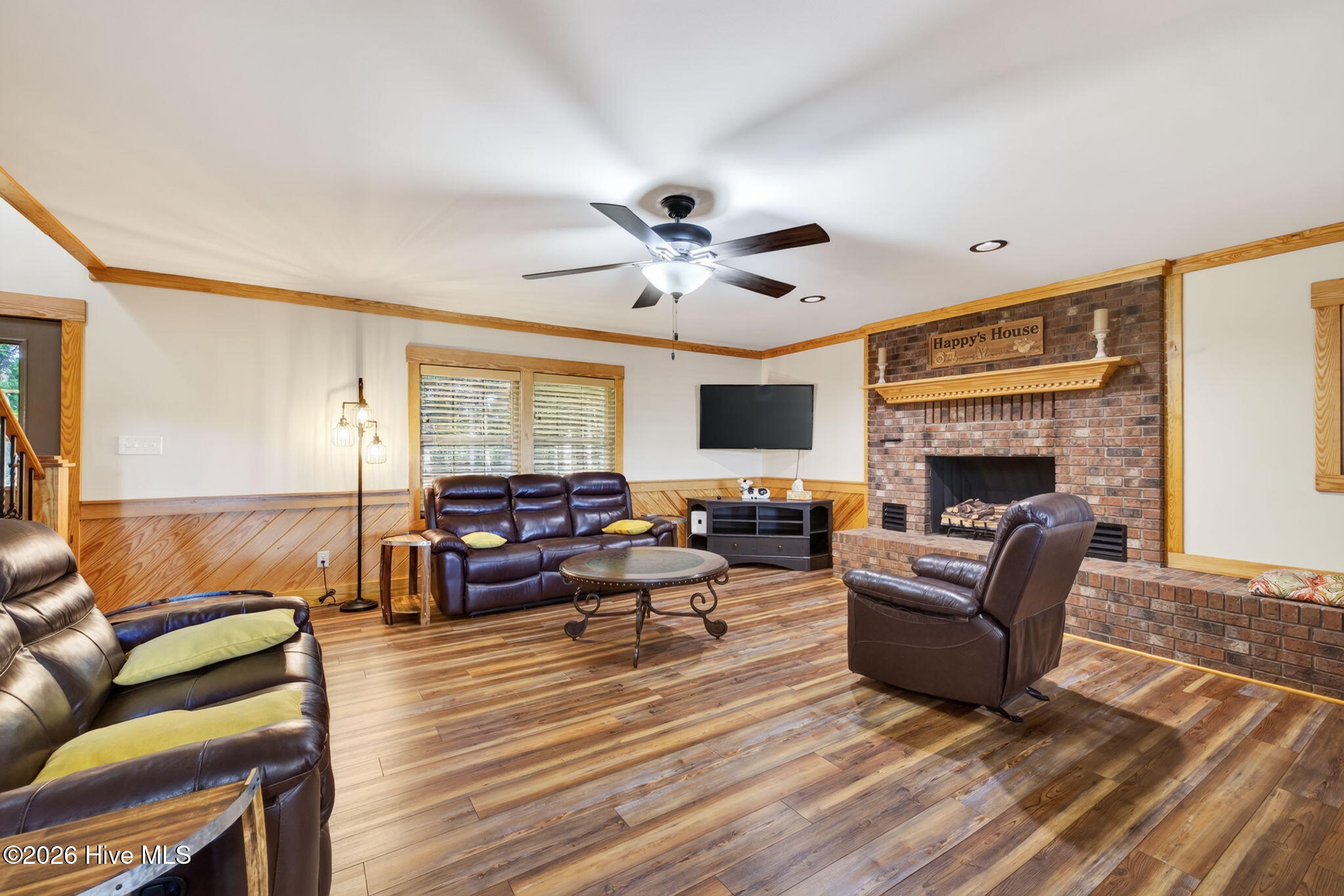 Beautiful wood floors in Happy House in the Nestled Pines area of the property